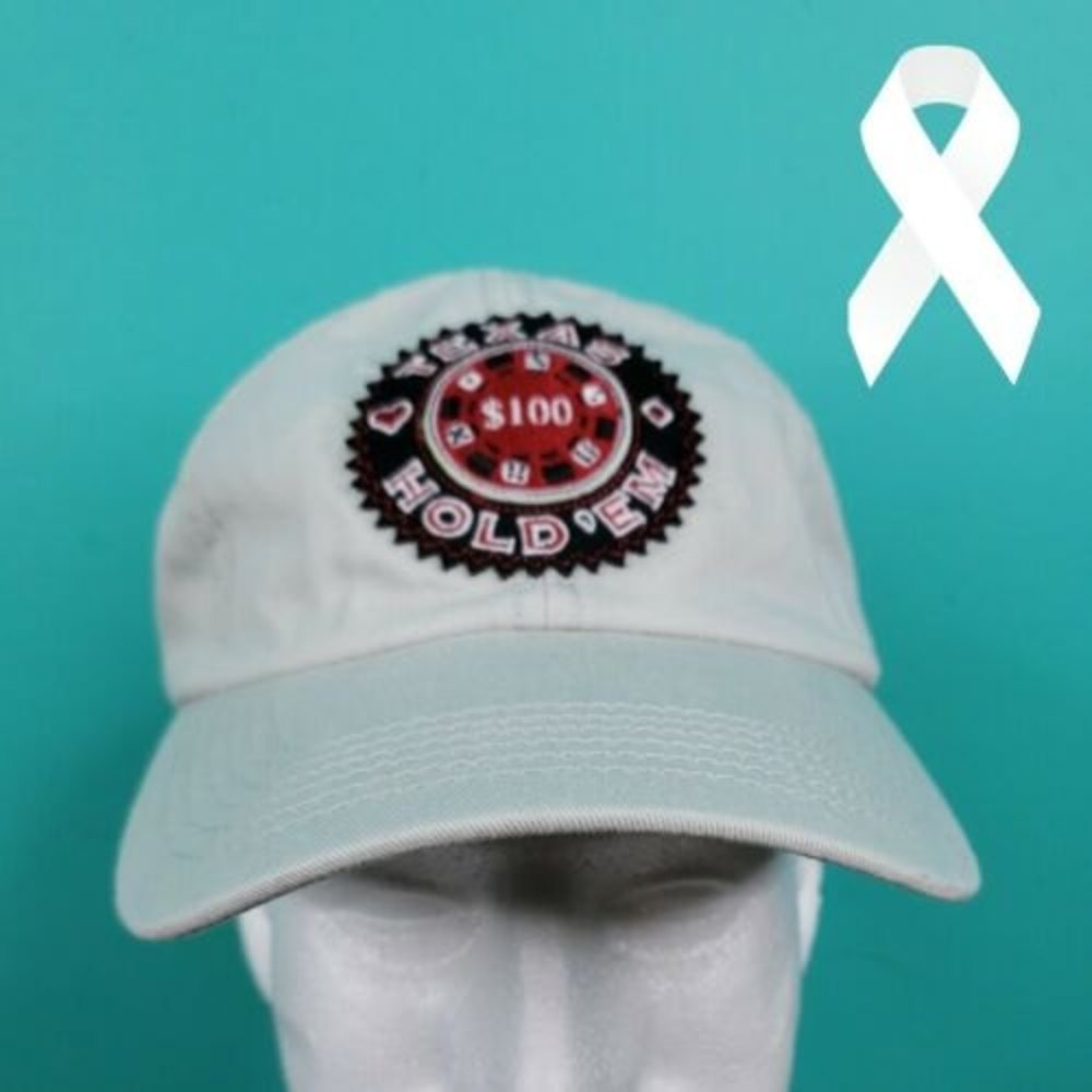 No Limit Texas Hold ‘Em Grey Baseball Cap Hat Hook and Loop Strap